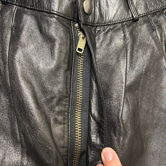 Tasmania leather straight leg pants 22x26 - Picture 3 of 7